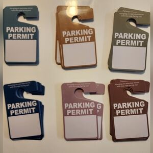 120 Pcs Parking Permit Hang Tags 3 x 5 Inch Colorful Plastic Temporary Passes